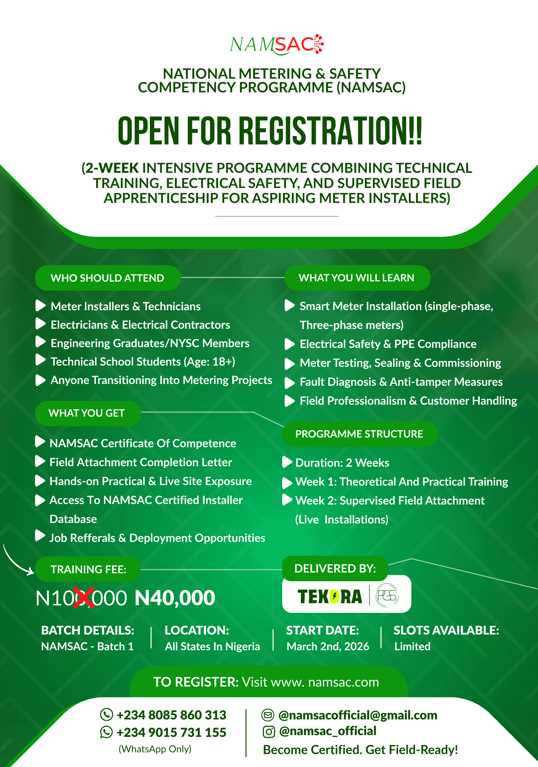 NAMSAC Programme Flyer